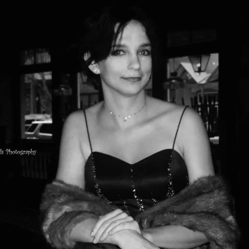 Silver and Black Starry Full-Skirted Prom Dress - Picture 6 of 7